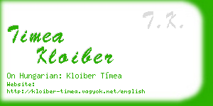 timea kloiber business card