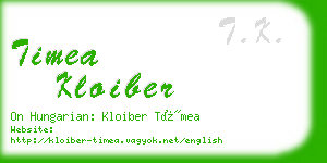 timea kloiber business card